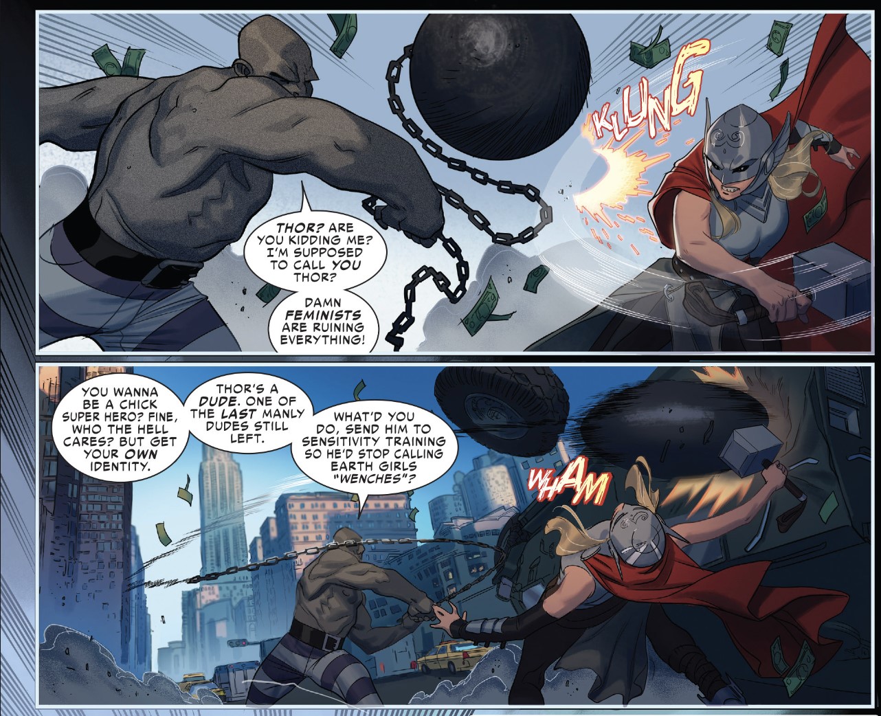 A szivacsember panaszkodik a feminizmusra