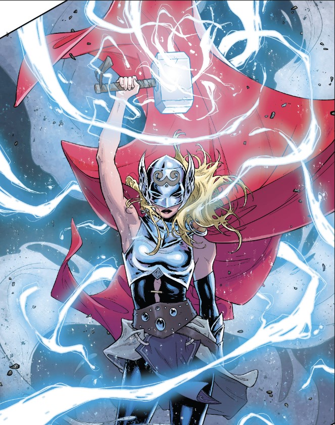 A mennydörgés istennője kezében a kalapáccsal