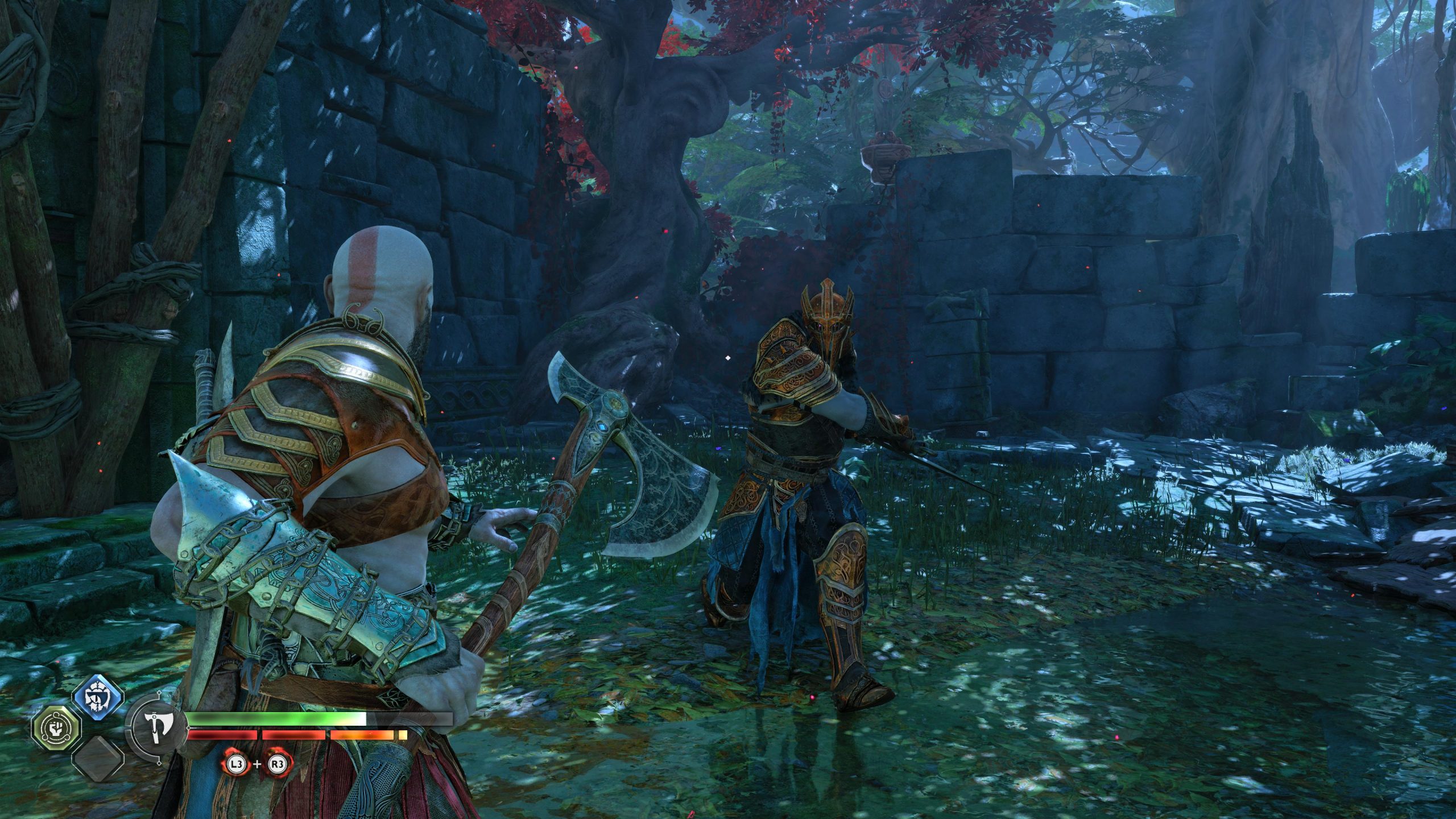 Kratos egy asgardi katona ellen a God of War ragnarökben