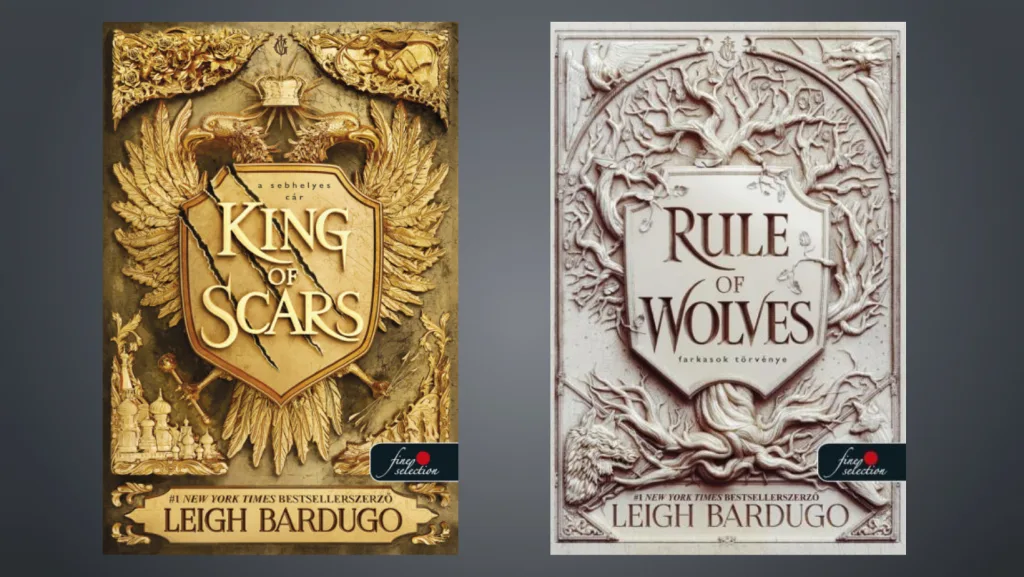 A Nyikolajról szóló duológia (Forrás: https://www.lira.hu/hu/konyv/szepirodalom/sci-fi-fantasy-krimi/rule-of-wolves-farkasok-torvenye)