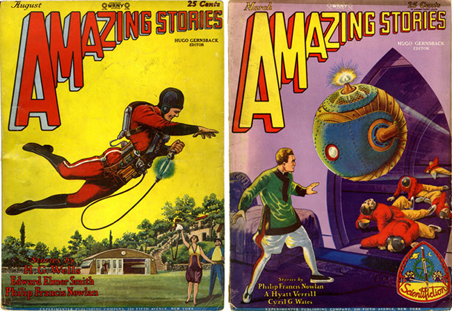 Buck Rogers az Amazing fantasy magazin borítóin 